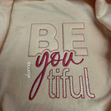 BE you tiful Stickdateien SET- 5 Varianten 10x10-Stickfolie/Crosstitch, Trapunto, Applikation,2 Verschiedene Muster beautiful inkl Anleitung