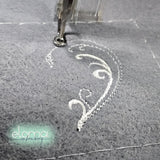 Stickdatei Swirl Heart 2 Varianten, 2 Größen (10x10. 13x18) Redwork Schnörkel Herz