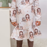 Rüschenkleid Gr. 86-122 in 3 Weiten je Größe auch für schmale und kräftige Kids