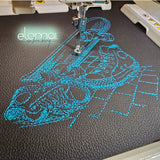 Doodle-Stickdatei Skateboard Sketch - in 4 Größen 10x10-20x20