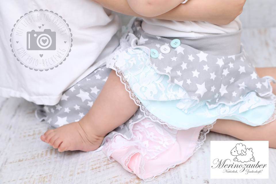 (Hosen)Rock Räuberprinzessin Gr.50-158 Schnittmuster [ DIN A4 & A0 PASSFORMSYSTEM (27,5cm bis 87,5cm BU) - Sewando