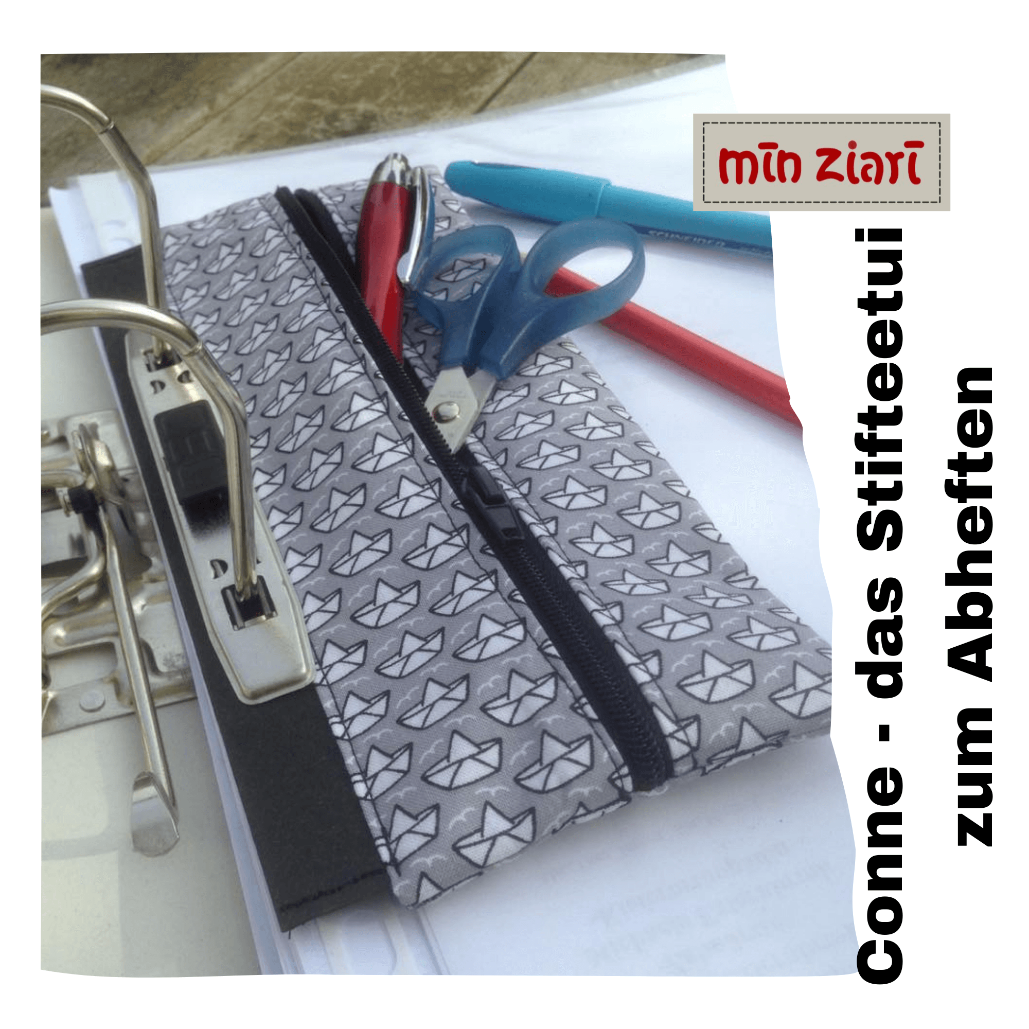 Schnittmuster und Plotterdatei Conne - das Stifteetui zum Abheften - Sewando