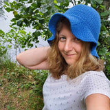 Häkelanleitung für Sommerhut ,,Solskinn" (alle Größen)