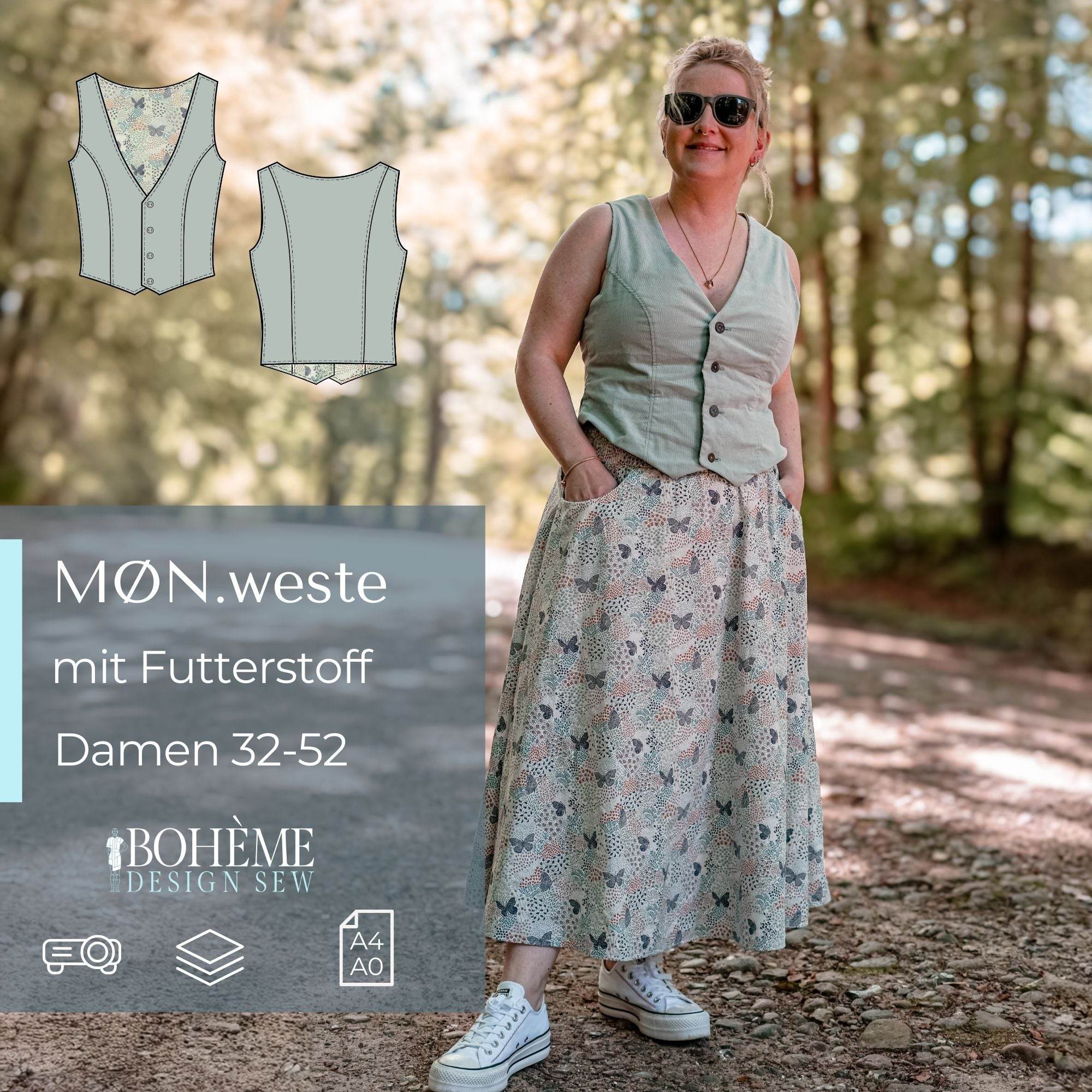 MØN.weste | Damen | 32-52 | Schnitt : - Sewando