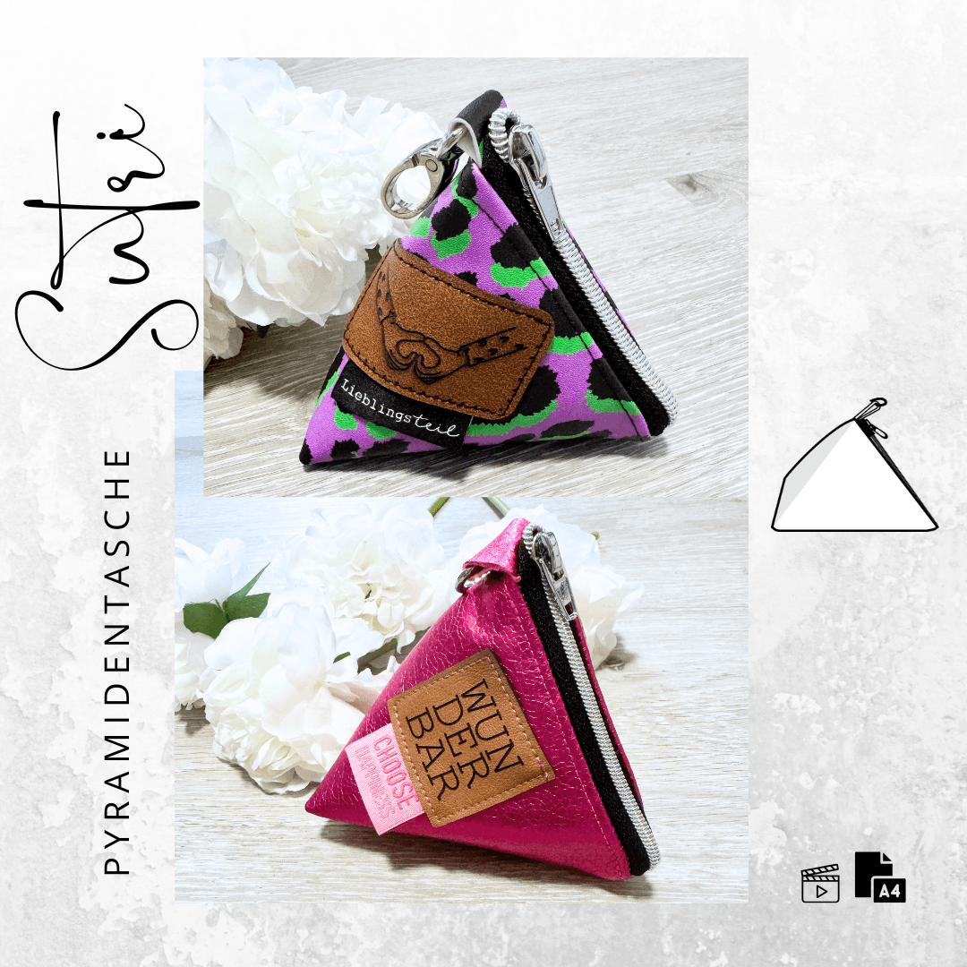 Schnittmuster Pyramidentasche SUTRI + Videoanleitung ; - Sewando