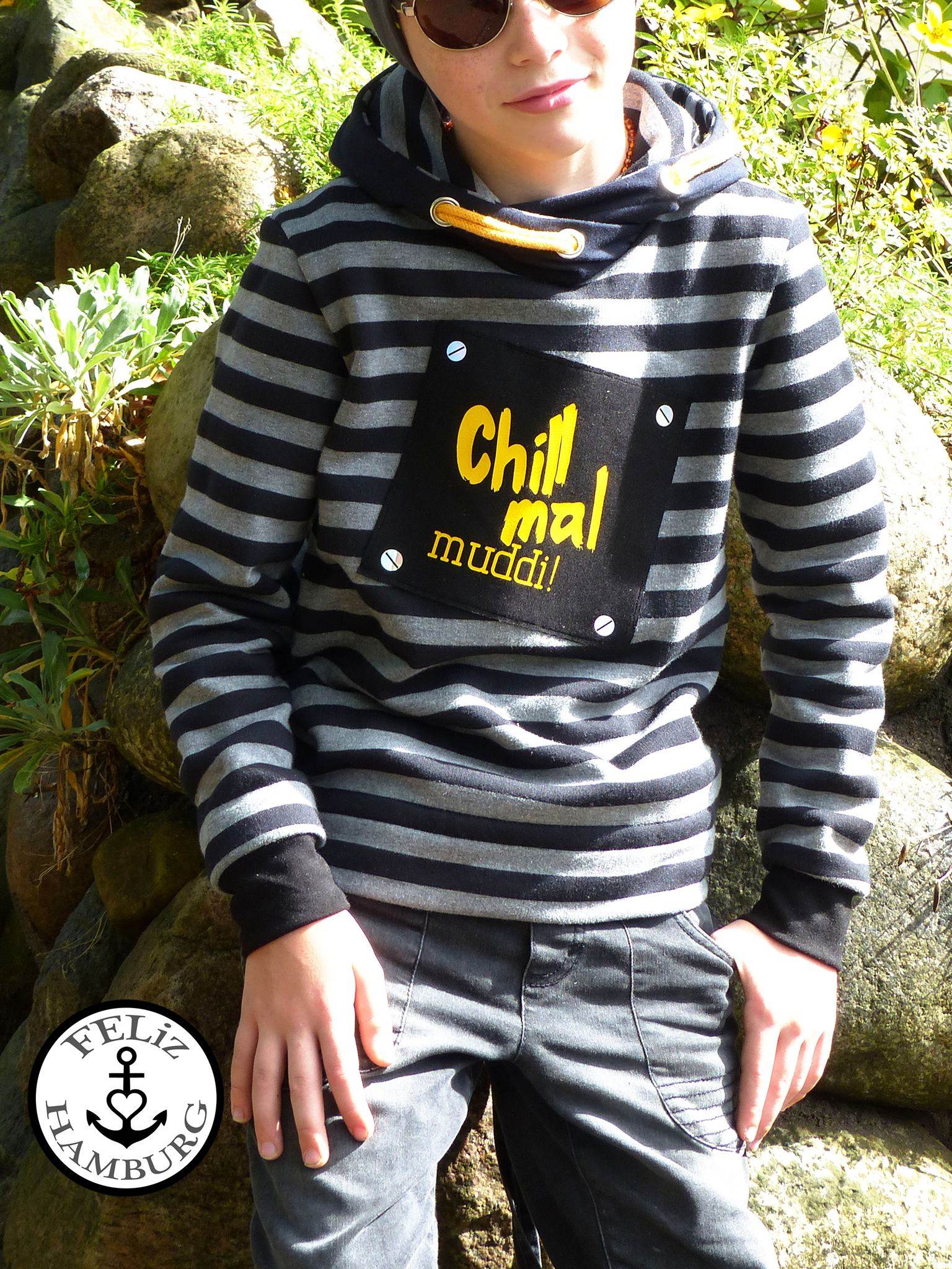Basic-Shirt Michel plus Kragen/Kapuzen Add on 74-164 - Sewando