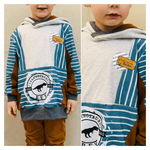 Schnittmuster Pullover Hoodie Bexx Gr. 80 bis 152 - Sewando