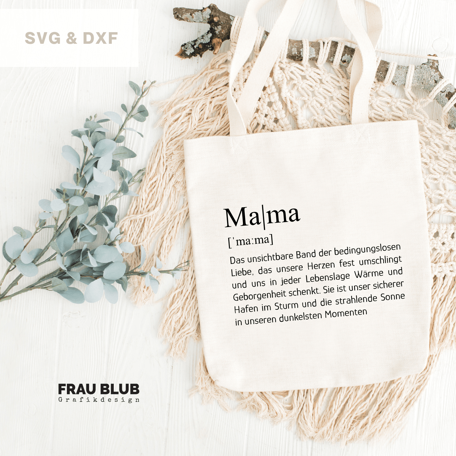 Mama Definition - Plotterdatei - Sewando