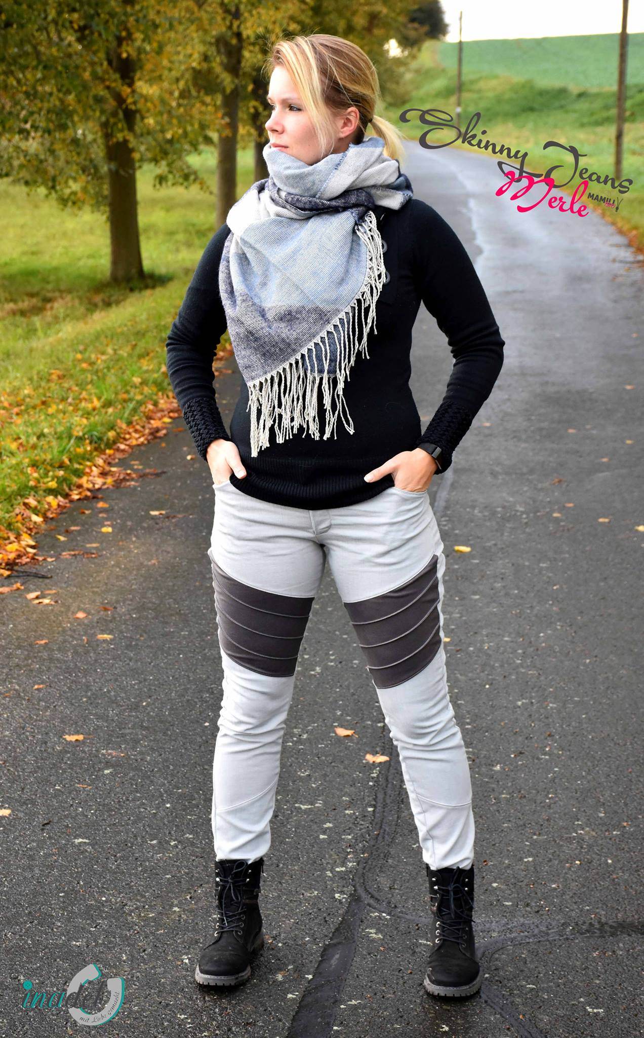 E-Book Skinny Jeanshose Merle Gr. 30-48 - Sewando