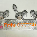 Stickdatei - Hasen-Manschetten für Gläser/Vasen in 2 Größen - Sewando