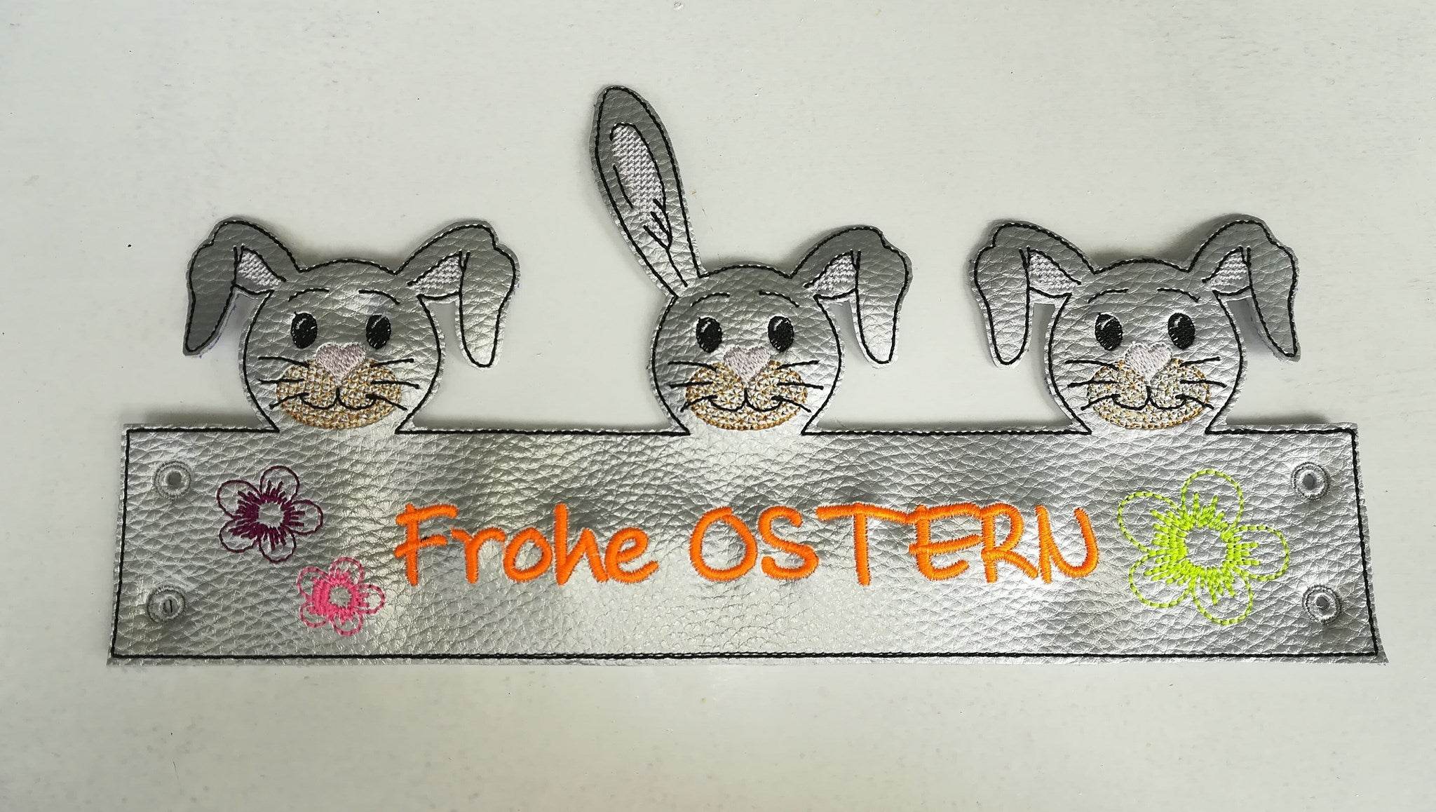 Stickdatei - Hasen-Manschetten für Gläser/Vasen in 2 Größen - Sewando