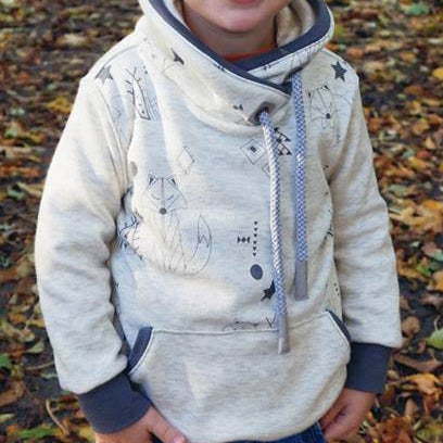Schnittmuster Hoodie mini JOLINE Gr. 74/80-146/152 + gratis Plotterdatei : - Sewando