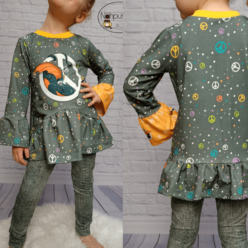 Schnittmuster Pullover/ Kleid Applepie Gr. 80 bis 152 - Sewando