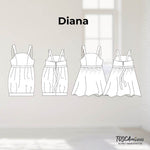Schnittmuster Damen Kleid Diana Gr. 34-46 - Sewando