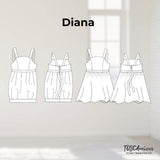 Schnittmuster Damen Kleid Diana Gr. 34-46 - Sewando