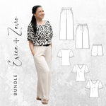 BUNDLE Schnittmuster Shirt ZEVIO Gr. 34-56 + Hose ERICE Gr. 32-56 - Sewando