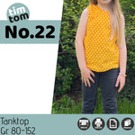 Schnittmuster timtom No.22 Tanktop mit vorne-wie-hinten-Ausschnitt Gr. 80-152 - Sewando