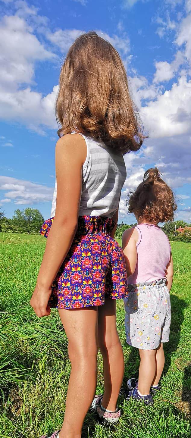Schnittmuster MiniBagUp Mädchenshorts Gr. 104 - 158 - Sewando