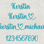 Stickdatei Schrift mit Herzen In Love ca. 25mm Set 641 - Sewando