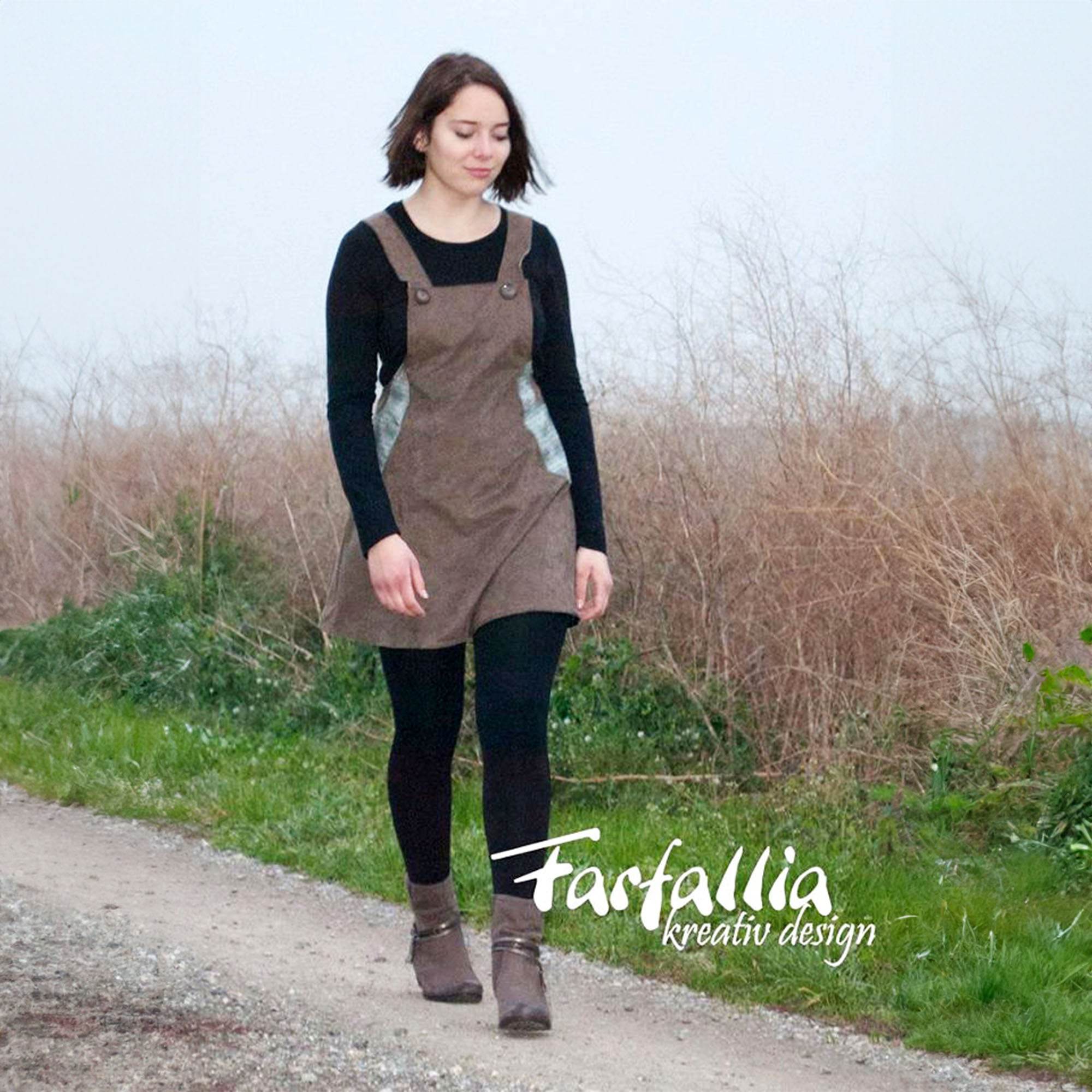 Schnittmuster Latzkleid Elina - Doppelgrößen 32/34 - 52/54 - Sewando