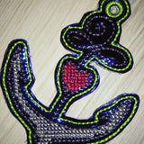 Stickdatei - Anhänger "Herzanker"