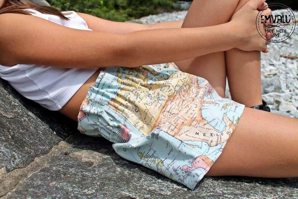 Schnittmuster MiniBagUp Mädchenshorts Gr. 104 - 158 - Sewando