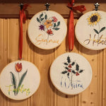 Stickdatei - 4 Jahreszeiten - Blumen Single Line - Sewando