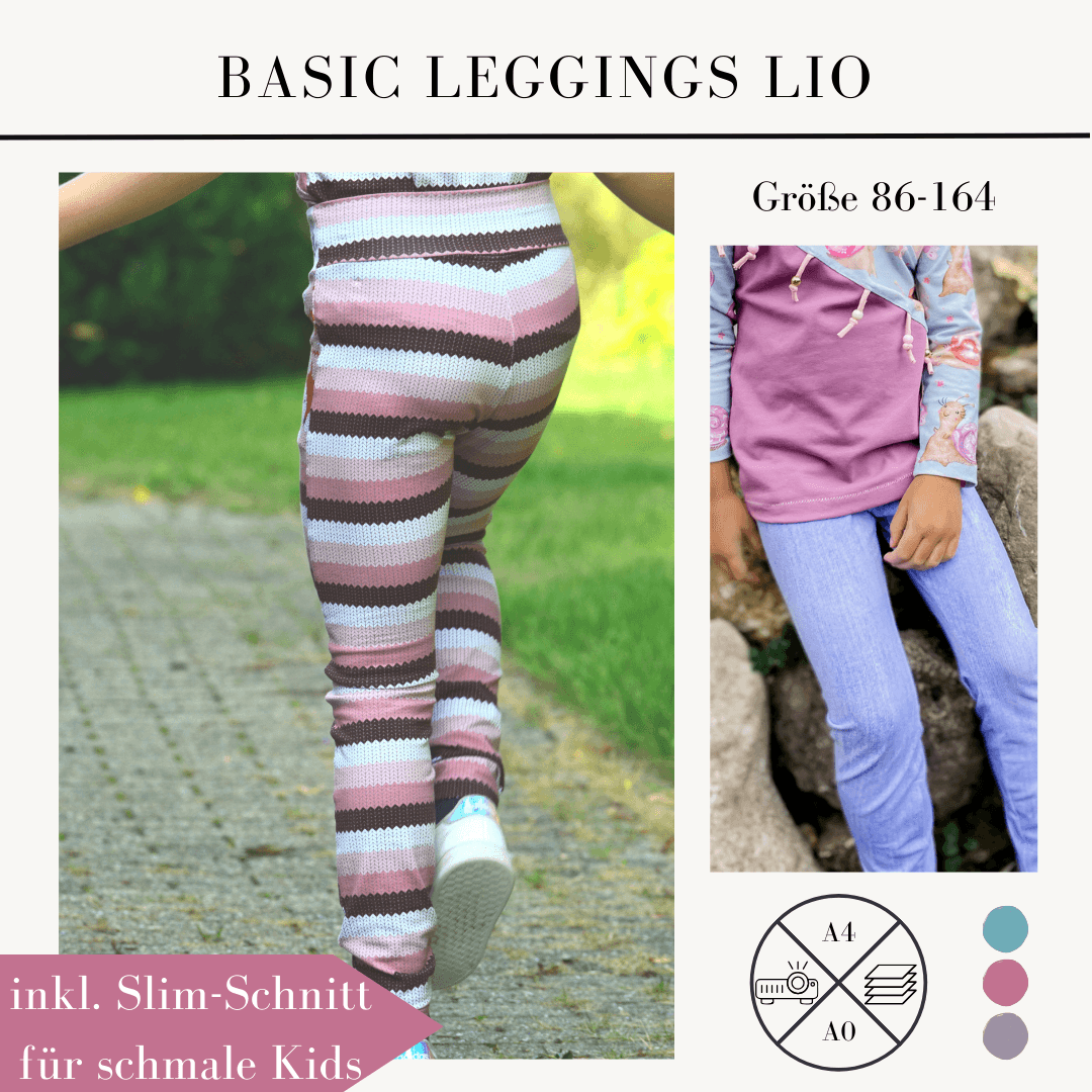 Schnittmuster Basic Leggings Lio für Mädchen Gr. 86-164 - Sewando