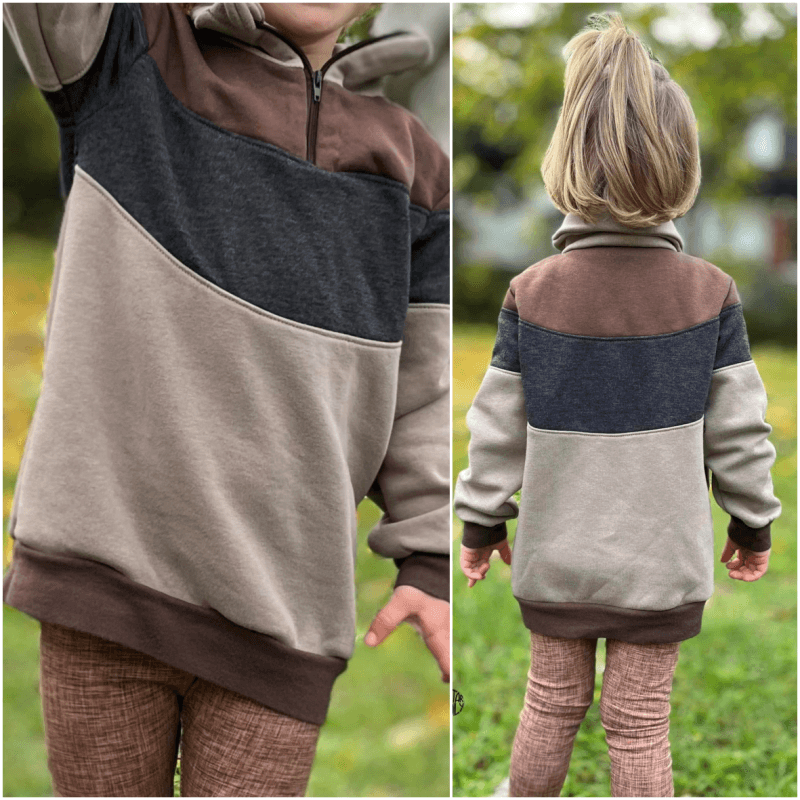 Schnittmuster Pullover, Troyer Achat Gr. 80 bis 152 - Sewando
