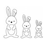 Stickdatei Hase, LineArt, Redwork, Silhouette, 3 Größen, 3 Stichvarianten, 9 Dateien, Hase, Ostern - Sewando