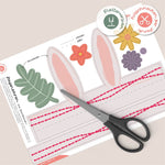 Osterhasen-Krone weiß - Bastelbogen inkl. Plotterdatei - Sewando