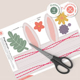 Osterhasen-Krone weiß - Bastelbogen inkl. Plotterdatei - Sewando