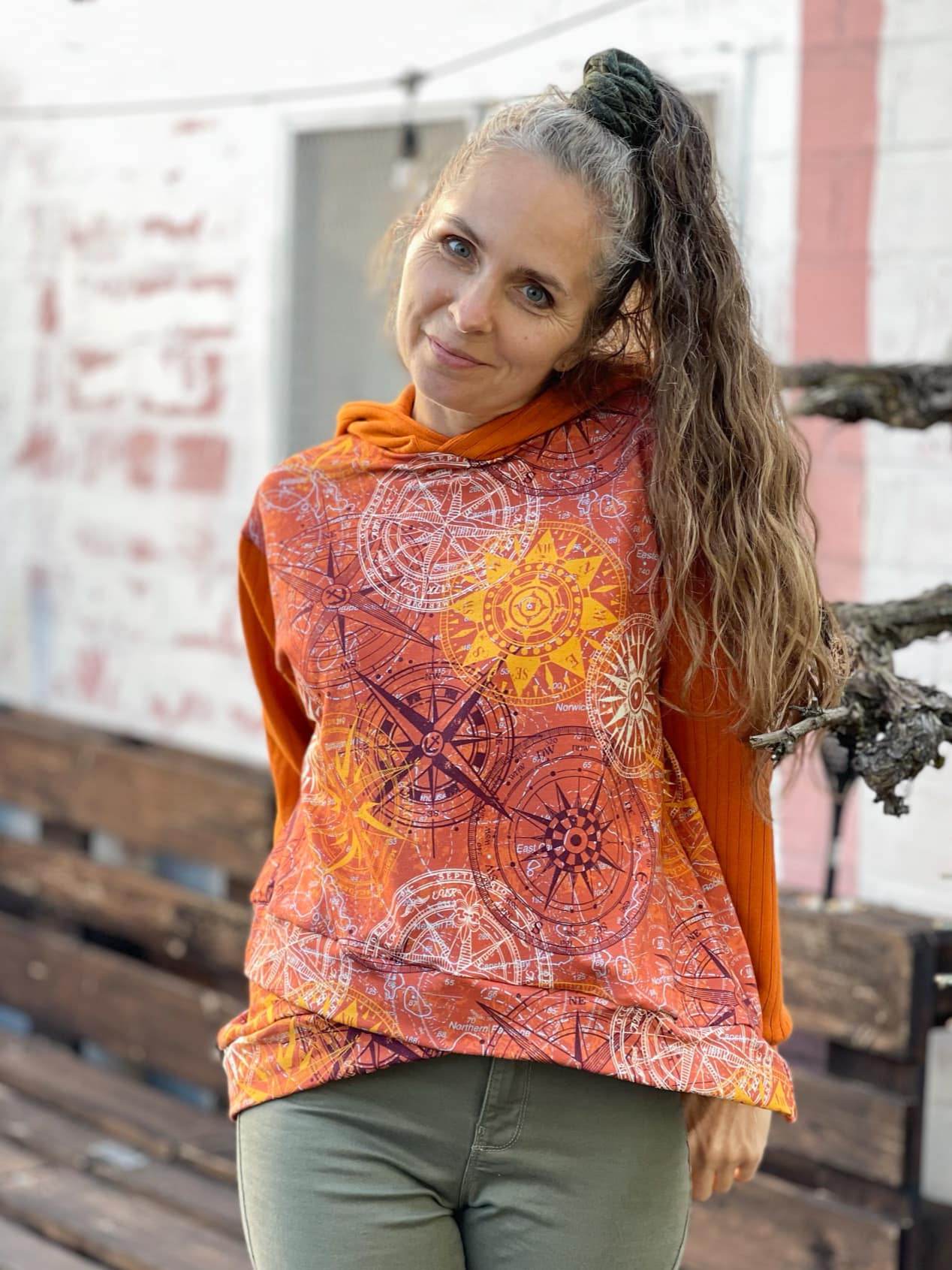 Schnittmuster Hoodie CARBONIA Gr. 32-54 : - Sewando