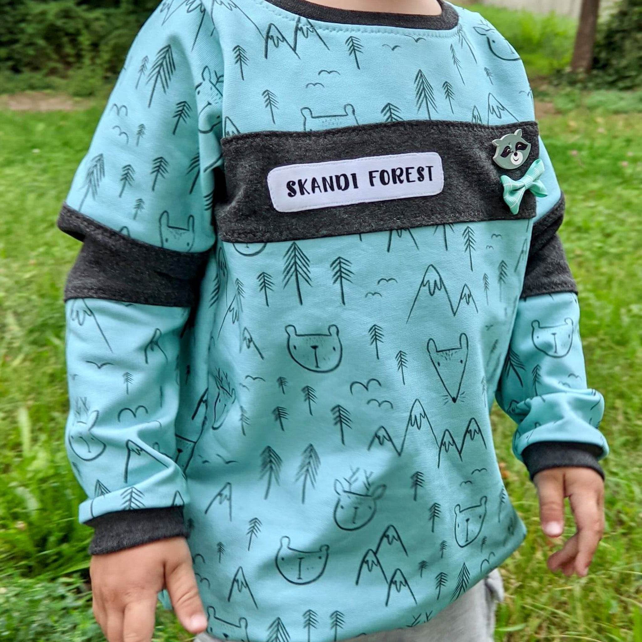 Schnittmuster Hoodie Mighty Kriss Kross Gr.74 - 122 - Sewando