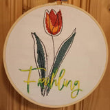 Stickdatei - 4 Jahreszeiten - Blumen Single Line - Sewando