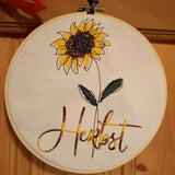 Stickdatei - 4 Jahreszeiten - Blumen Single Line - Sewando