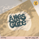 Geschenkanhänger hand-lettered "Alles Gute" - Plotterdatei