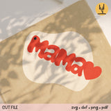 Geschenkanhänger hand-lettered "MAMA (Herz)" - Plotterdatei