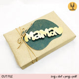 Geschenkanhänger hand-lettered "MAMA (Herz)" - Plotterdatei