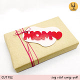 Geschenkanhänger hand-lettered "MOM (Herz)" - Plotterdatei