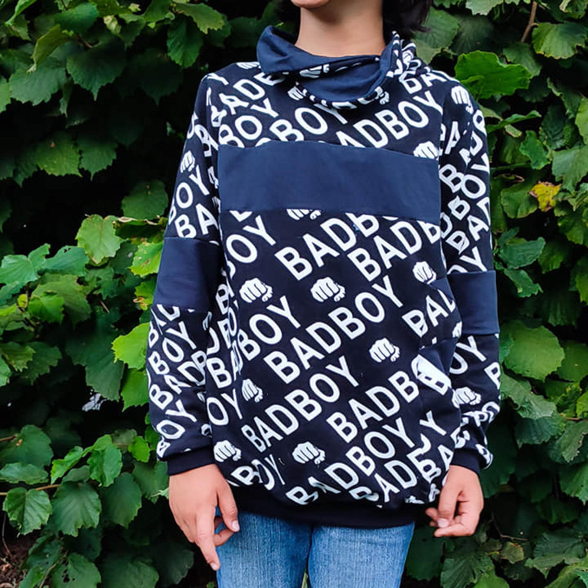 Schnittmuster Hoodie Mighty Kriss Kross Gr.122 - 176 - Sewando