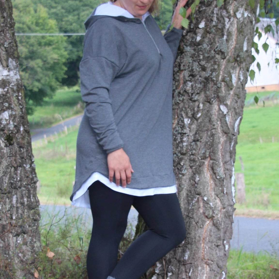 Oversize Hoodie Runa Gr. 32-56 inkl. Beamerdatei - Sewando