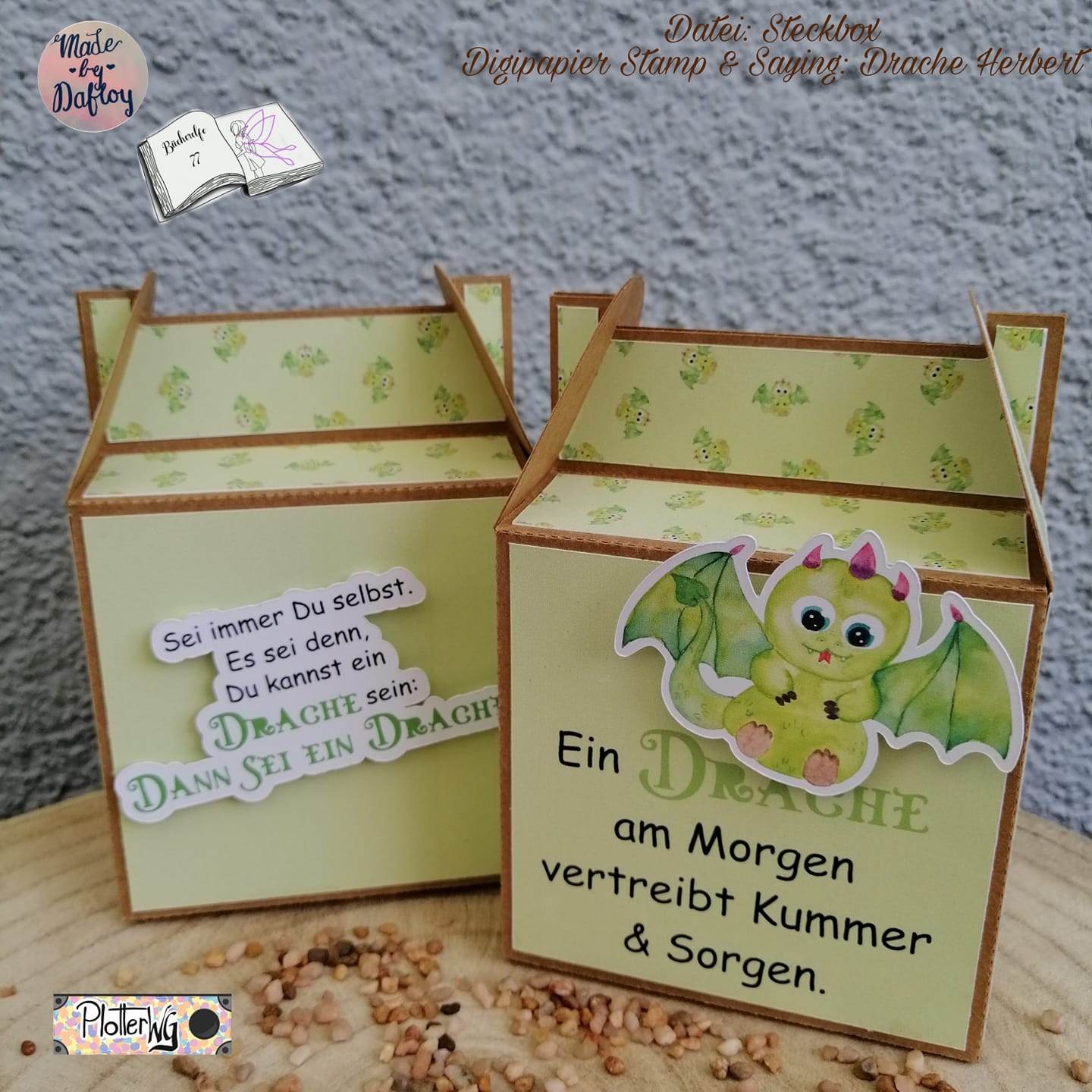 Digiset Drache Herbert Plotten, Sublimation, Drucken - Sewando