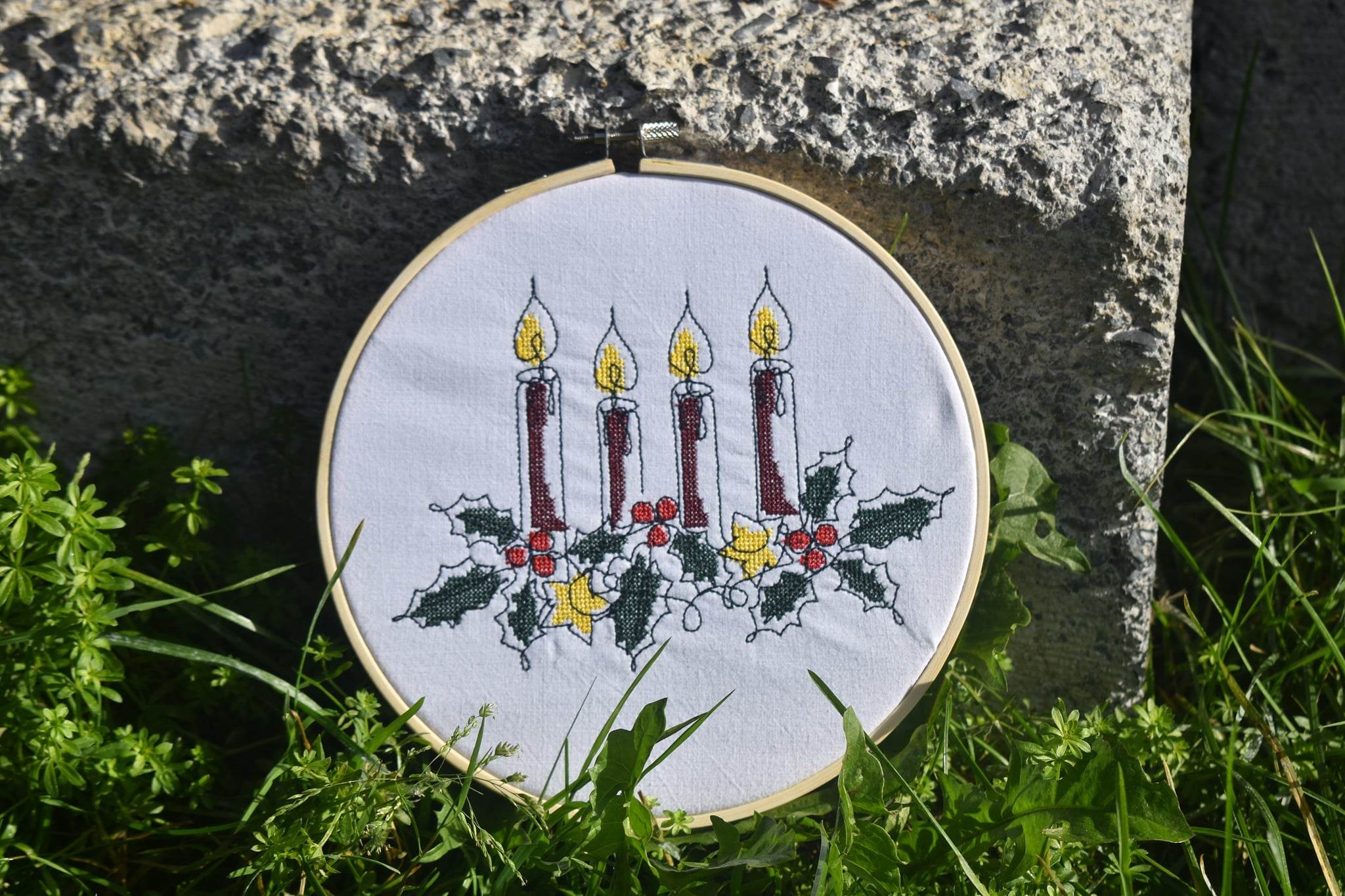 Stickdatei - Adventsgesteck (Single Line) - Sewando