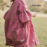 LOELLA Dress Schnittmuster Kleid aus Webstoff/ Musselin, 2 Varianten Gr. 80-164 : - Sewando