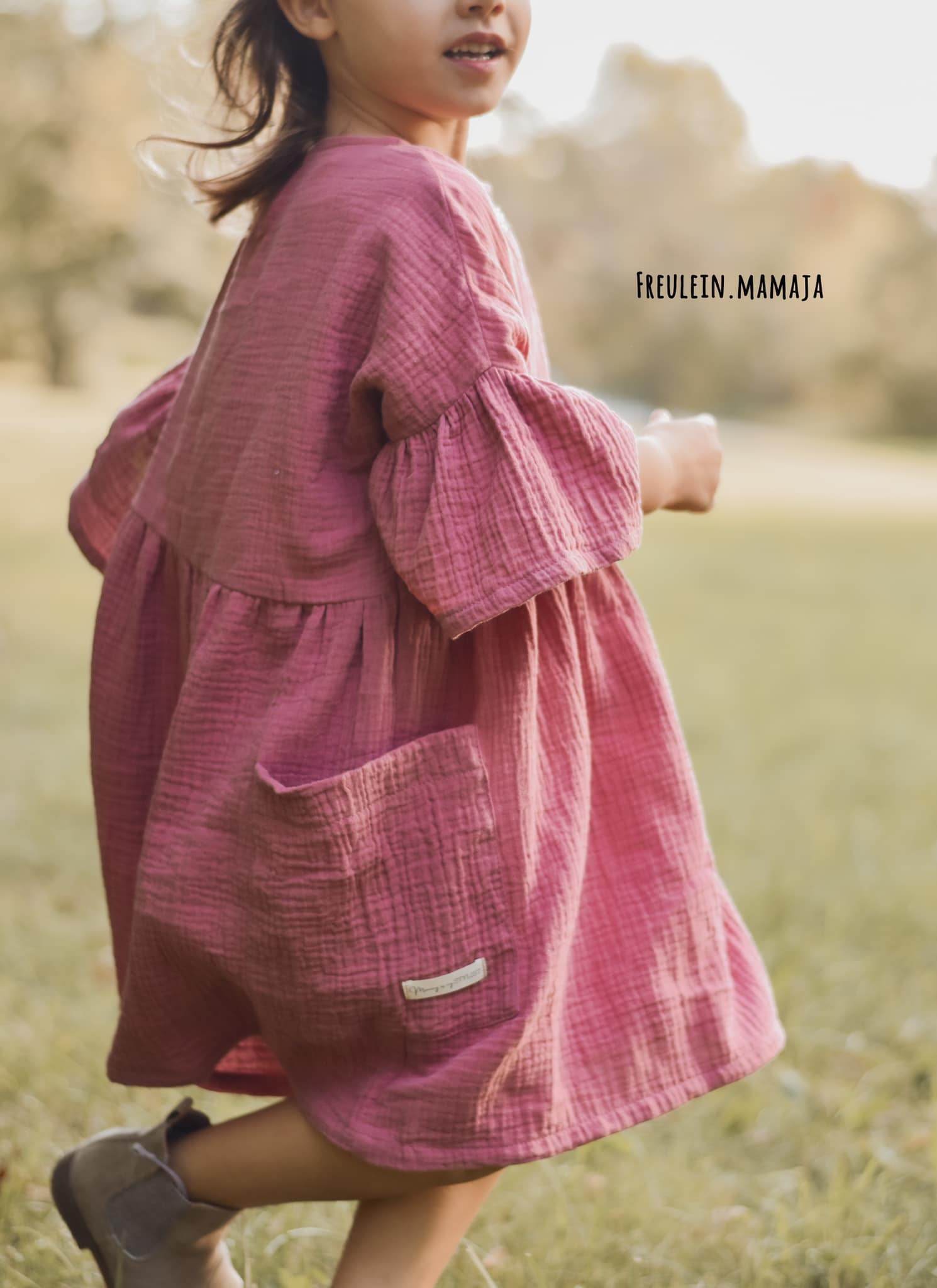 LOELLA Dress Schnittmuster Kleid aus Webstoff/ Musselin, 2 Varianten Gr. 80-164 : - Sewando