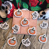 Stickdatei - Spiel "TIC TAC TOE Halloween" mit Stoffbeutel