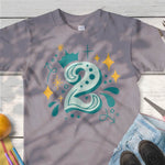 Zahl 2 / ZWEI für Geburtstags-T-Shirt - Plotterdatei - Sewando