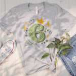 Zahl 6 / SECHS für Geburtstags-T-Shirt - Plotterdatei - Sewando