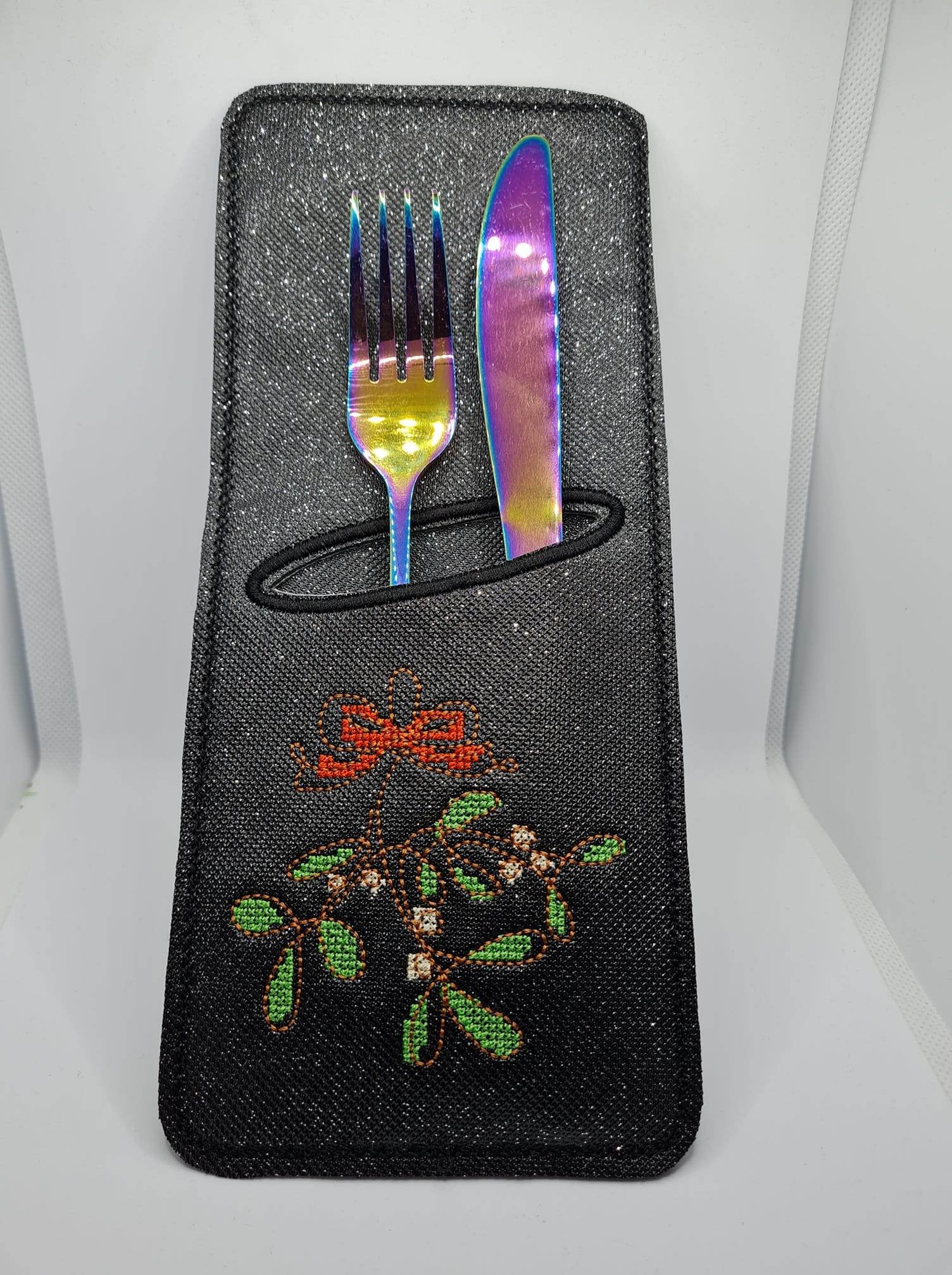 Stickdatei - Bestecktaschen - Weihnachten (12 Single Line Motive) - Sewando